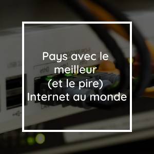 Pays avec le meilleur (et le pire) Internet au monde